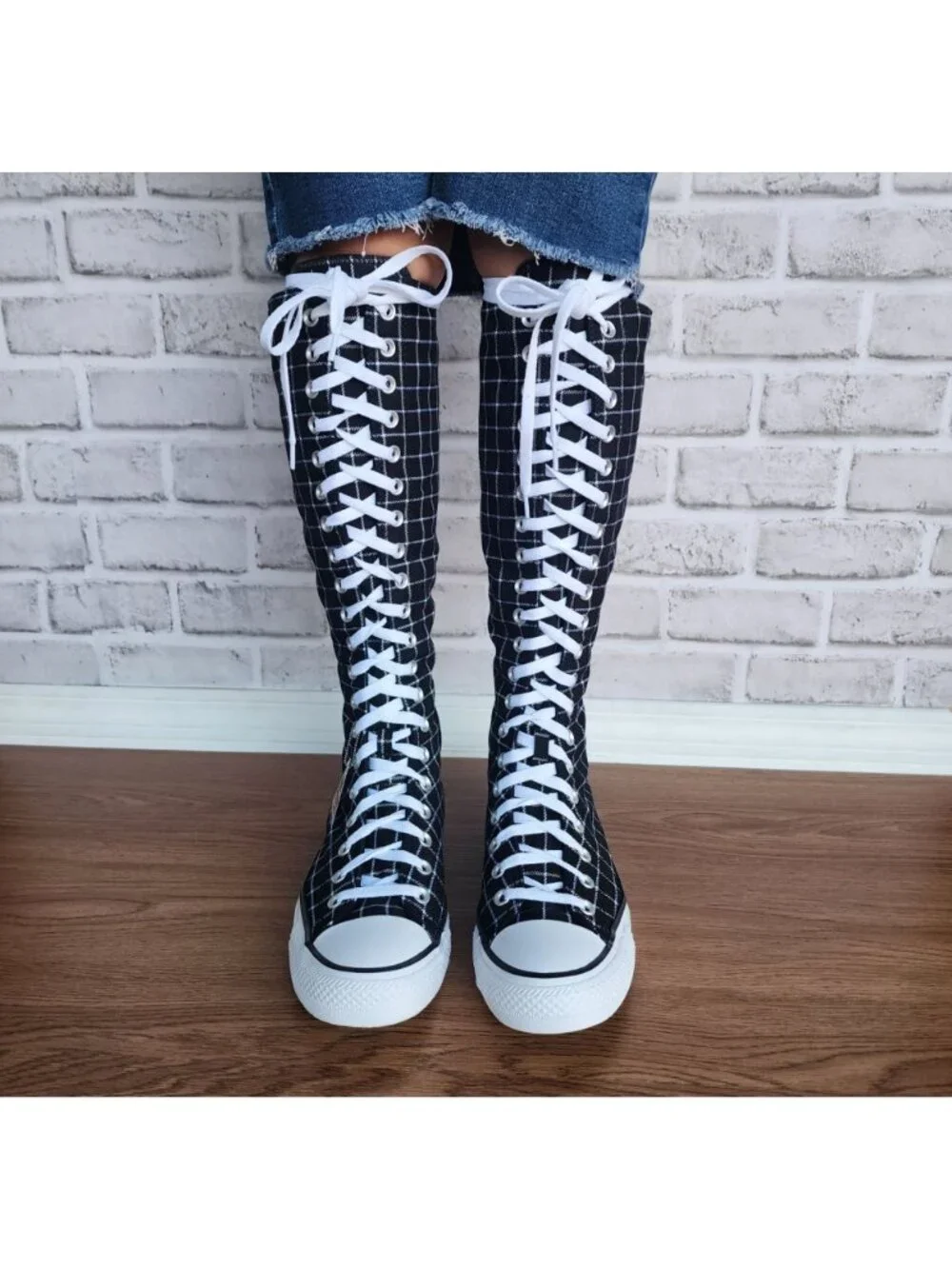⭐Converse Chuck Taylor All Star XXHi Plaid 6.5 Mens Boots Sneaker Black A13019C⭐